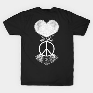 Peace symbol with tree peace sing T-Shirt